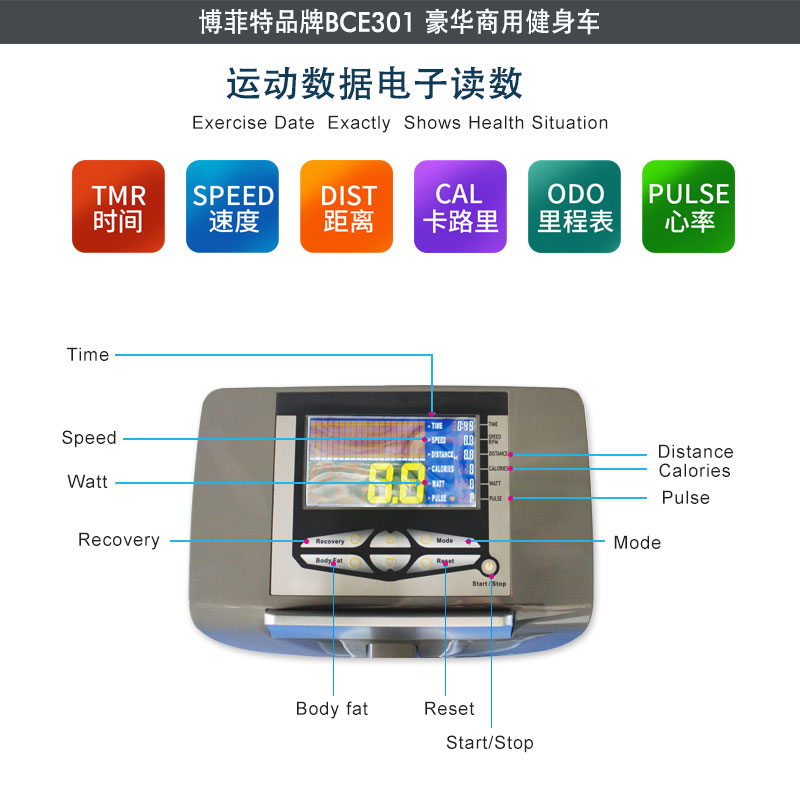 荔枝视频APP黄色商用立式健身車讀數